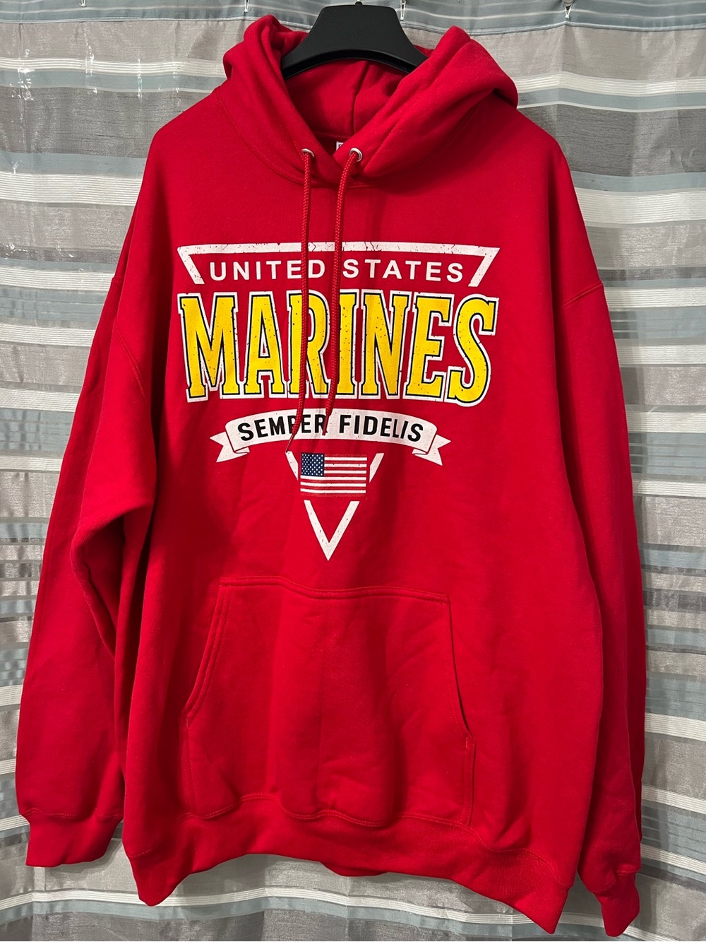 United States Marines Red Pullover Hoodie - Semper Fidelis